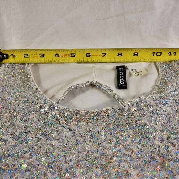 DIVIDED By H&M Sequin Embellished Sleeveless Open Back Mini Dress - Size 10 - Picture 8 of 11